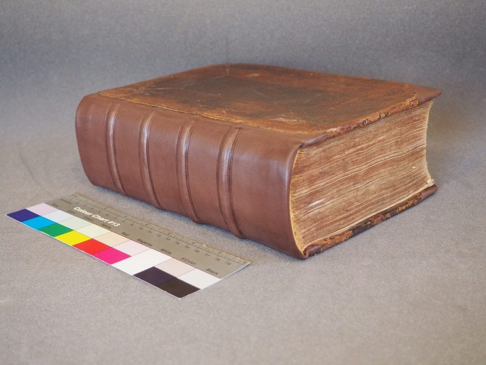 Pickering Donation Book after conservation