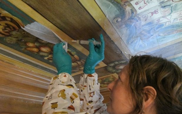 Patrick Geddes Centre, Riddle’s Court (Royal Mile, Edinburgh) – Thomas Bonnar painted ceiling