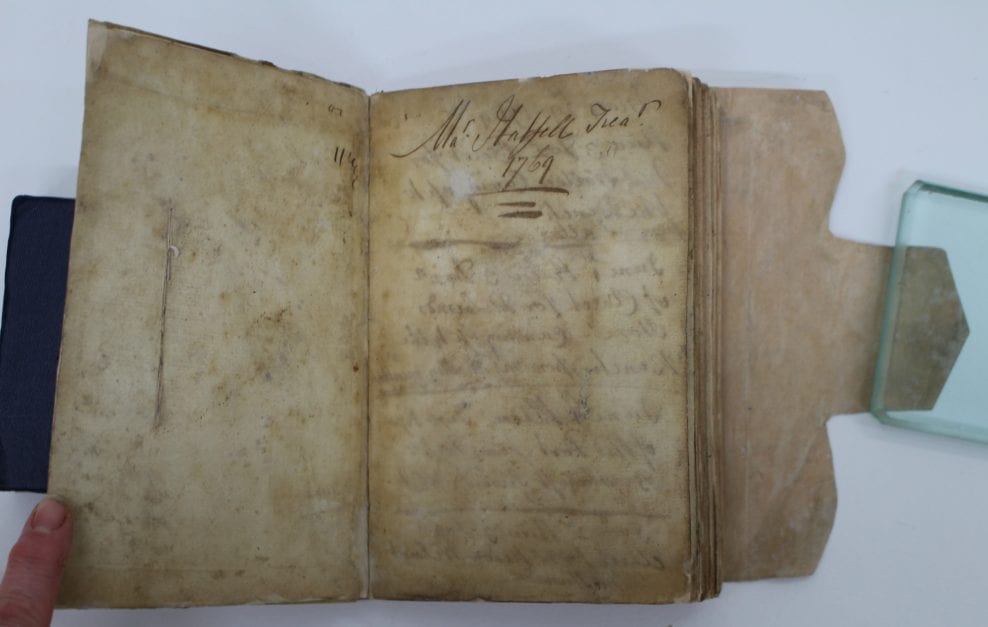 Conservation of a Mould-Damaged Eighteenth-Century Wine Account Book in a Parchment Stationery Binding