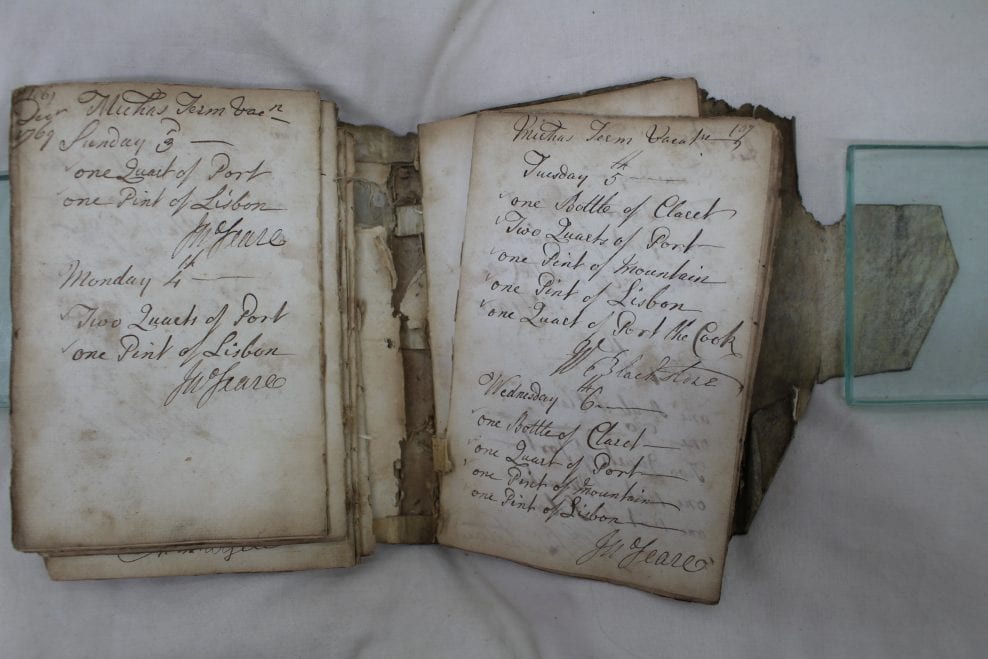 Conservation of a Mould-Damaged Eighteenth-Century Wine Account Book in a Parchment Stationery Binding