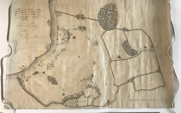Lancelot 'Capability' Brown, original working plan for the client's existing Brown landscape. Private client.