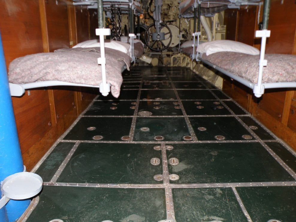 U505 German U-Boat Instruments, historic floors, periscope tubes and decks