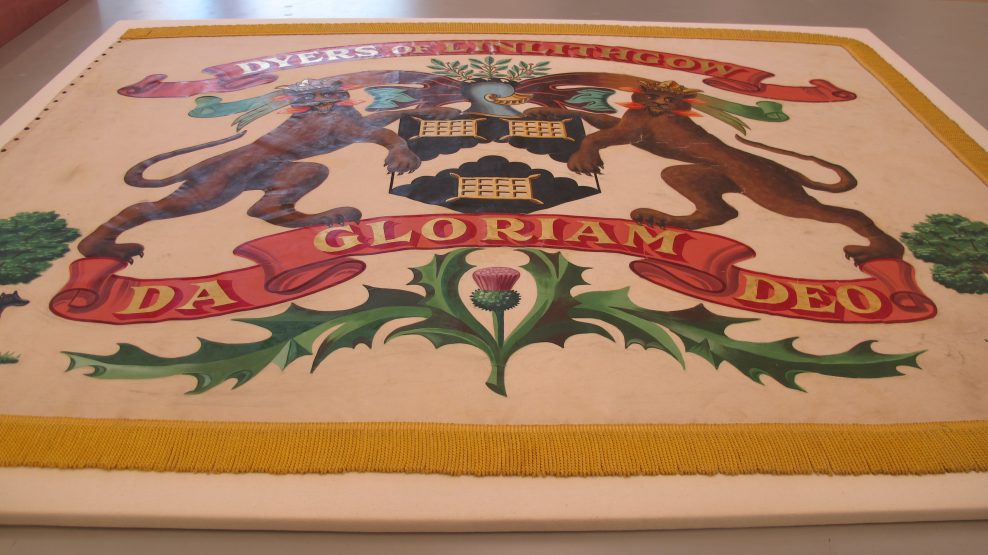 Dyers banner: conservation and mounting for display in a refurbished museum