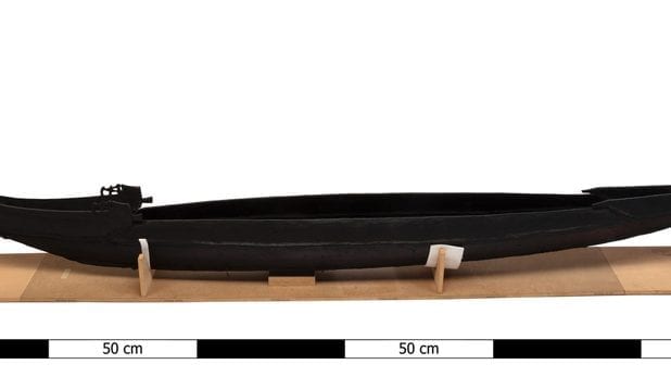 Overall of the smaller canoe