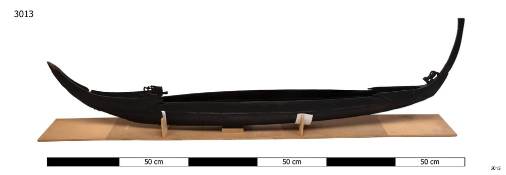 Overall of the smaller canoe
