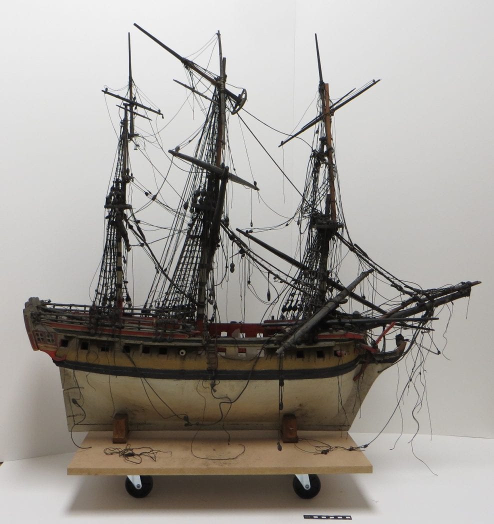 Conservation of ship model, private owner