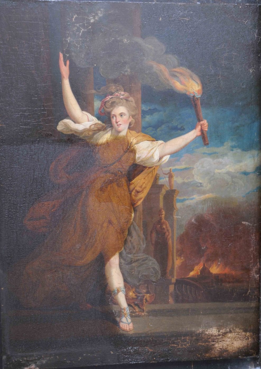 Conservation of a copy of Joshua Reynolds “Thaia”, oil on panel