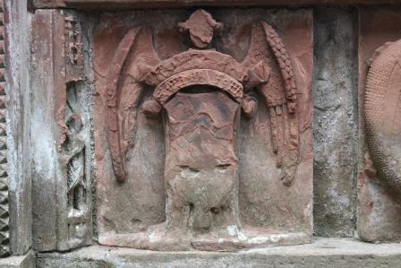 A tomb chest panel after conservation