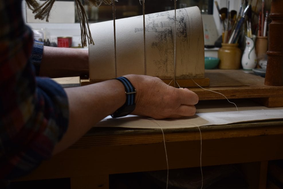 Conservation of the Charlotte Smith Sketchbook, Tring Local History Museum