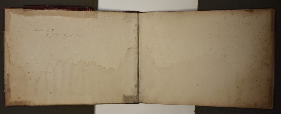 Conservation of the Charlotte Smith Sketchbook, Tring Local History Museum