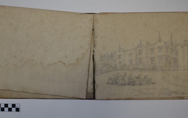 Conservation of the Charlotte Smith Sketchbook, Tring Local History Museum