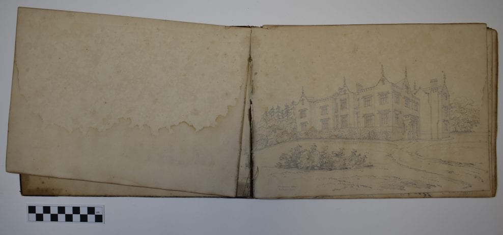 Conservation of the Charlotte Smith Sketchbook, Tring Local History Museum