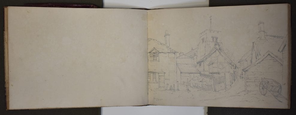 Conservation of the Charlotte Smith Sketchbook, Tring Local History Museum