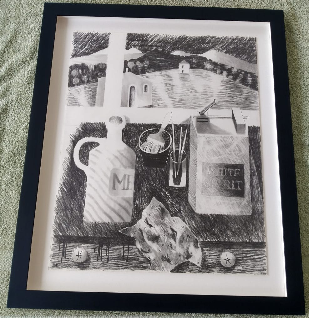 Mary Fedden pencil drawing and a Frank Brangwyn ink sketch