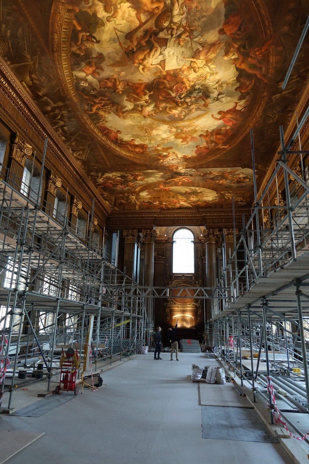 Old Royal Naval College, Greenwich: conservation of the 18th-century scheme of wall paintings by Sir James Thornhill in the Painted Hall