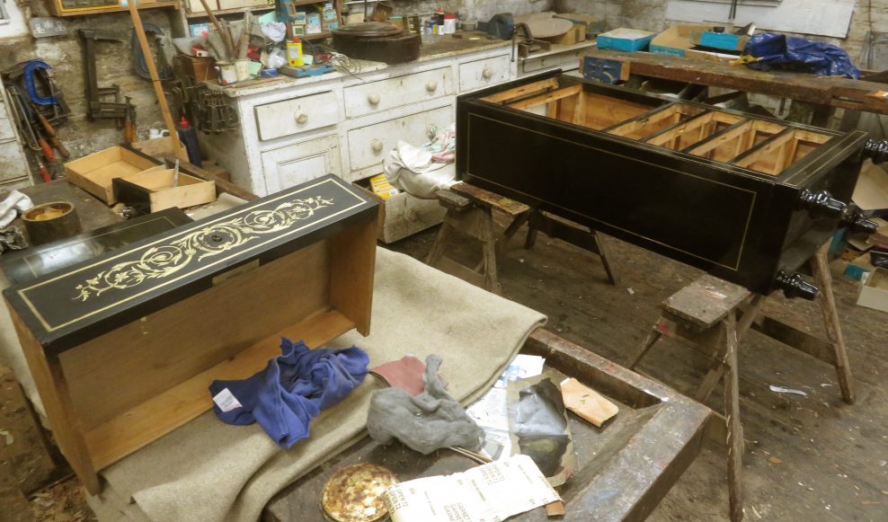 Conservation and Restoration of an ebony and ormolu cabinet