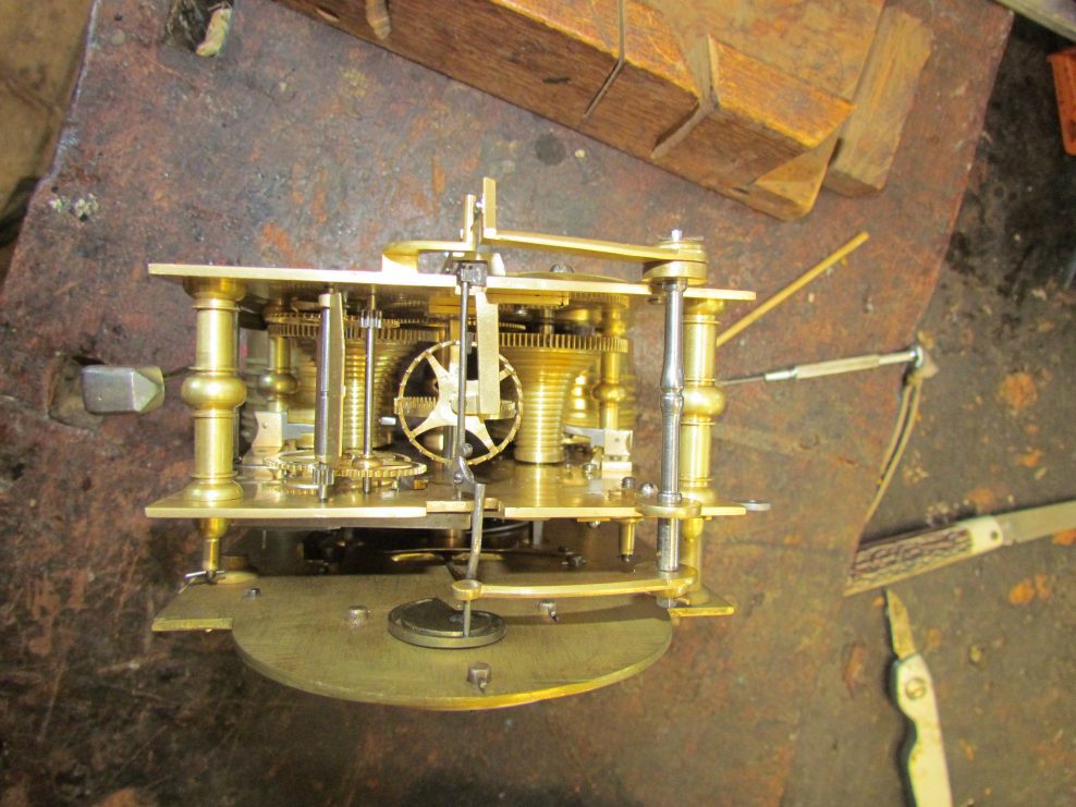 Conservation of a Daniel Quare Bracket Clock.