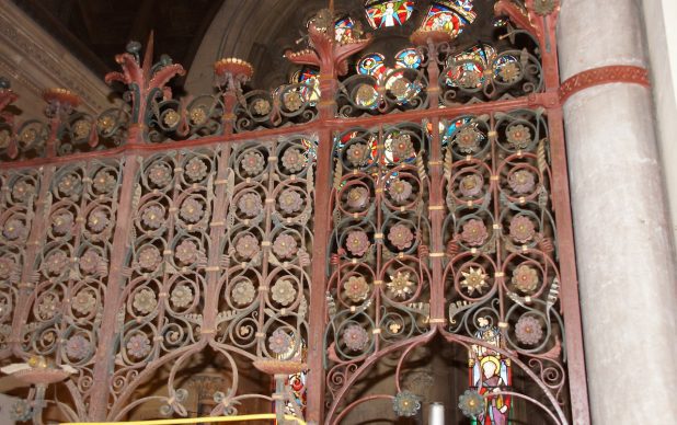 Daylesford Church painted iron transept screens