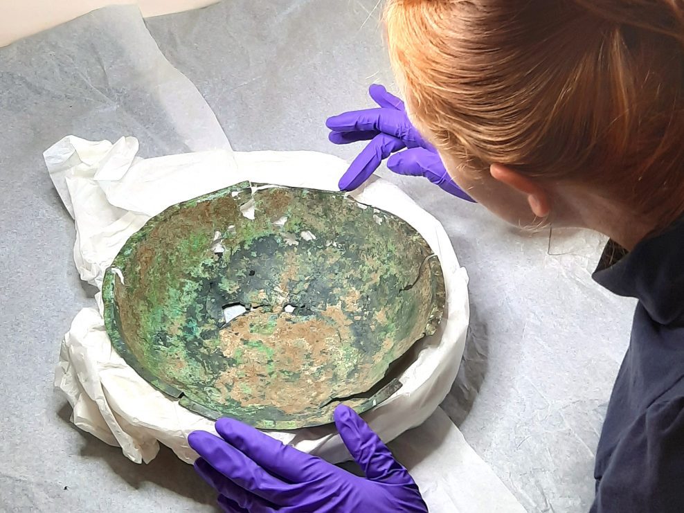 12th century copper alloy bowl with figurative decoration, private client