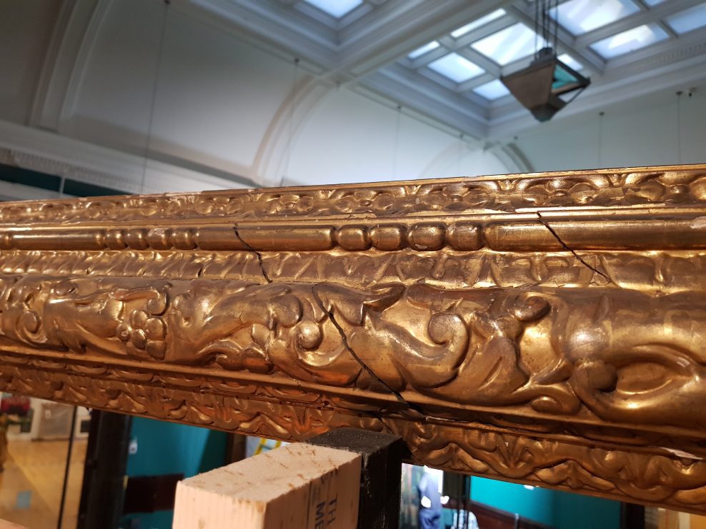 Site work – Frame conservation and modifications for re-glazing with Optium acrylic