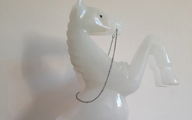 Onyx decorative figure of a horse, private client