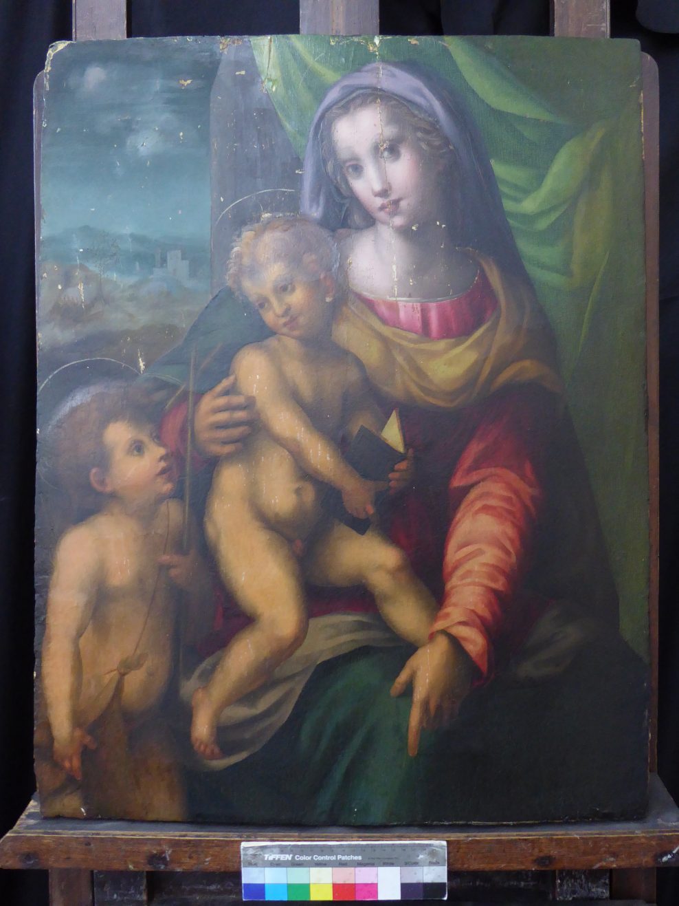 ‘The Madonna and Child, with Infant Saint John’, attributed to a pupil of Domenico Puligo (1492–1527)