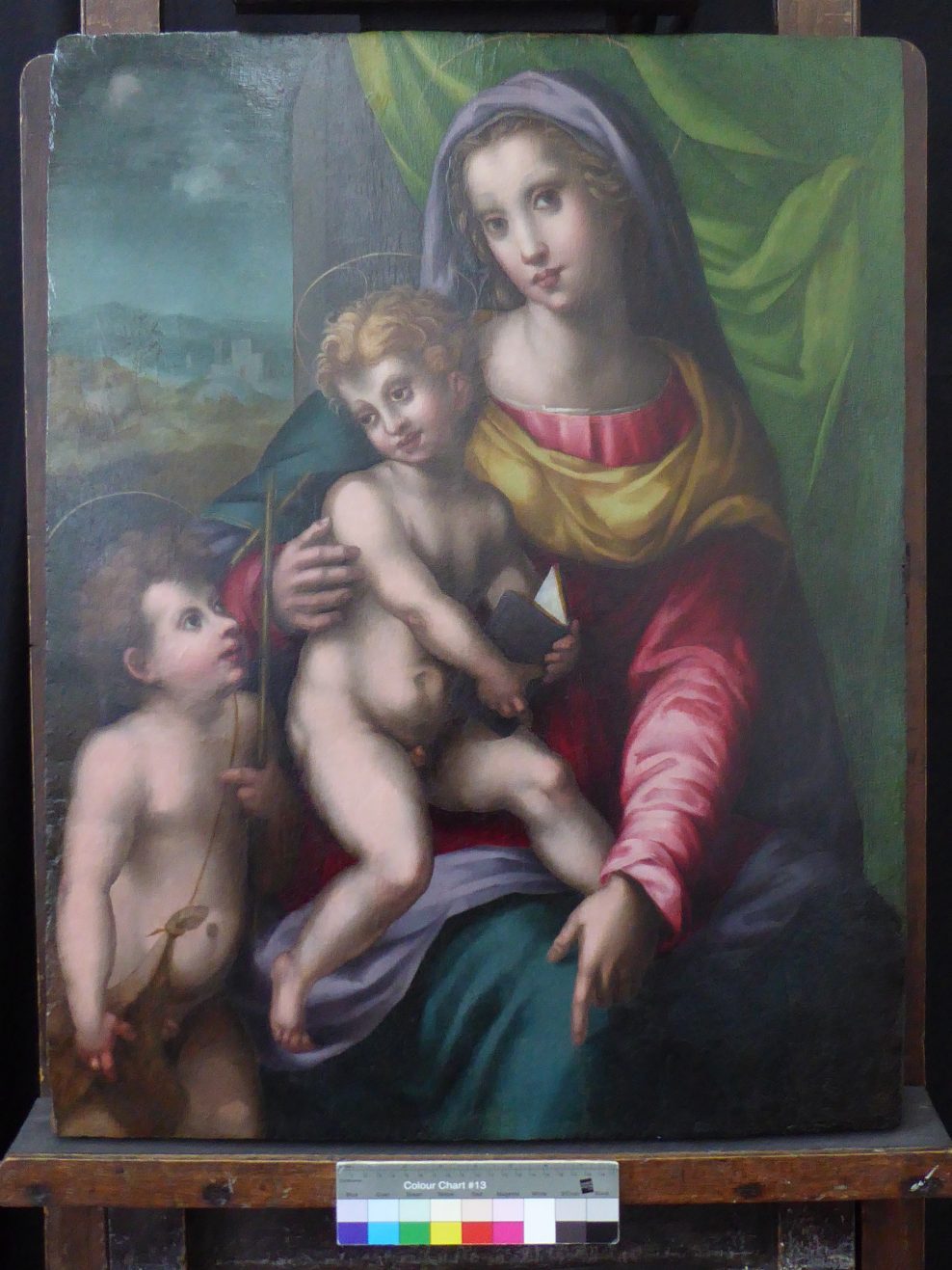 ‘The Madonna and Child, with Infant Saint John’, attributed to a pupil of Domenico Puligo (1492–1527)