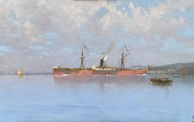 Painting of a Ship at Sea